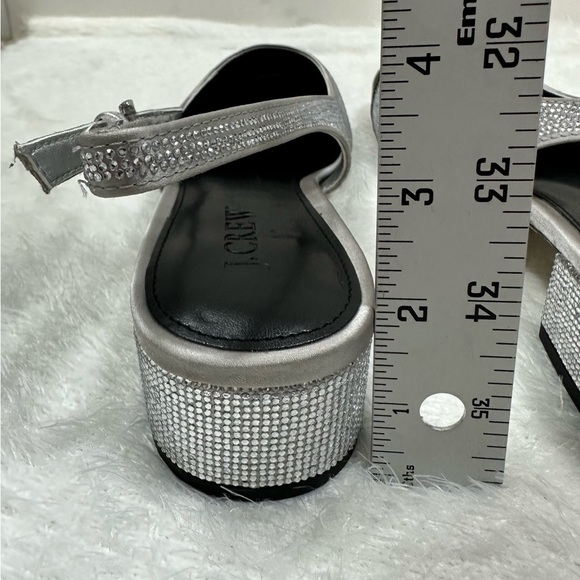 J. Crew Silver and Black Slingback Heels🤍 - Picture 6 of 10